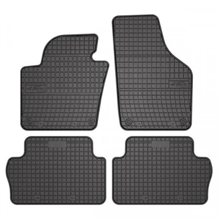 Tapis de sol en caoutchouc FROGUM, 4 pcs. BASIC, arrière avant, ensemble, couleur noire, adapté à SEAT ALHAMBRA ; VW SHARAN 05.10-12.22, Fourgon