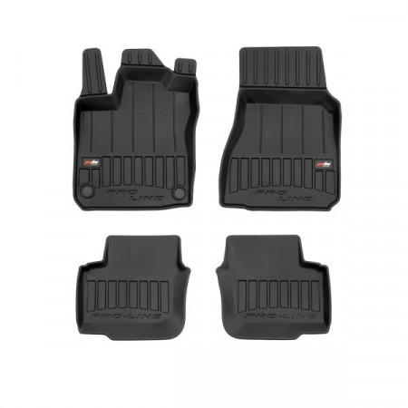 Tapete FROGUM TPE, 2 unid. proLine 3D, frontal, conjunto, cor preta, adequado para SMART FORFOUR 07.14-