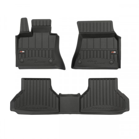 Tappetino FROGUM in TPE, 3 pz. proLine 3D, set, colore nero, adatto per BMW X6 (E71, E72) 06.07-07.14