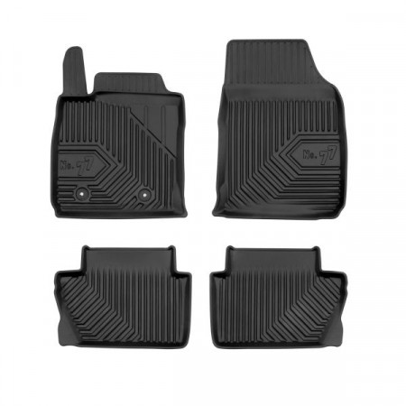 Tapis de sol FROGUM TPE, 4 pièces. Non. 77, arrière avant, set, couleur noire, convient pour FORD ECOSPORT 11.17-