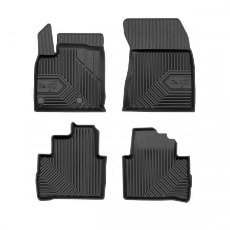 Alfombrilla FROGUM TPE, 4 uds. No. 77, delantero trasero, juego, color negro, adecuado para NISSAN QASHQAI III 04.21-, Crossover, versión: Estándar