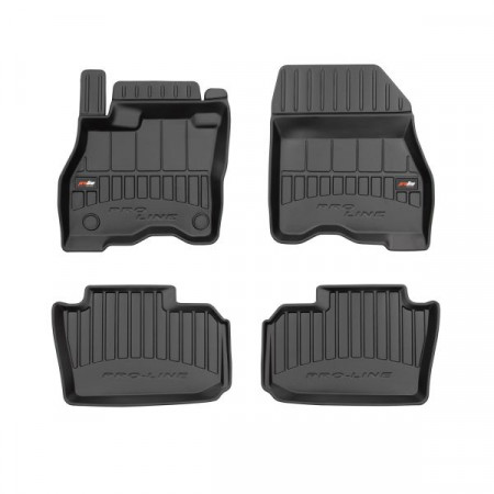 FROGUM TPE vloermat, 4 st. proLine 3D, voor achter, set, kleur zwart, passend voor NISSAN LEAF 08.17-, Hatchback