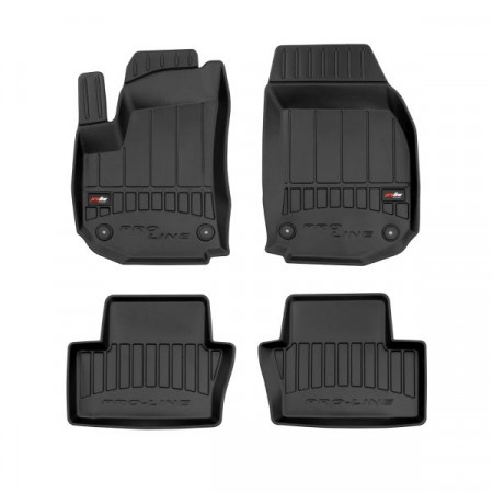 Tapete FROGUM TPE, 4 unid. proLine 3D, dianteiro traseiro, conjunto, cor preta, adequado para OPEL ZAFIRA B 07.05-04.15, Minivan