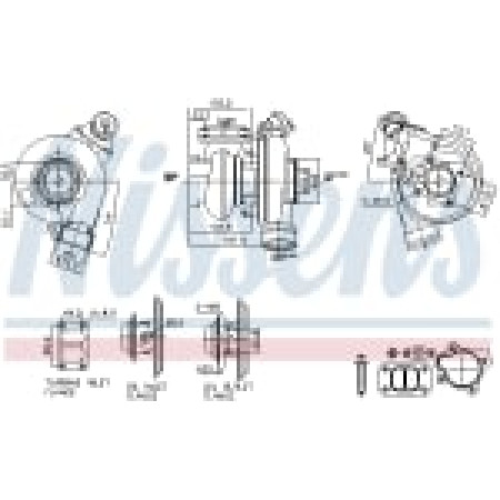 Turbocompresseur Turbocompresseur avec kit de montage RVI VOLVO FH FM FMX KERAX MAGNUM D13 D9A D9B DXI13 RVI MIDLUM PREMIUM 2 VOLVO FE FL II D7E240-DXi7 10.05- NISSENS NIS 93759