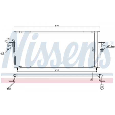 Condensor, airconditioning 92110-8B800 Nissens condensor Nissan Almera N15 Klima 06/96> NISSENS NIS 94494