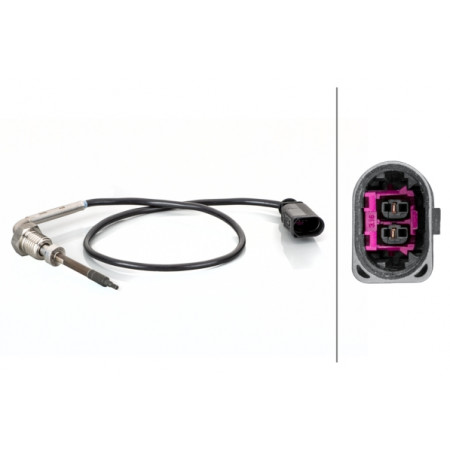 Sensor, Abgastemperatur Abgastemperatursensor vor dem Turbo AUDI A4 B7 2.0D 11.04-06.08 HELLA 6PT014 494-861