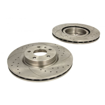 Hocheffiziente Bremsscheibe SPEEDMAX, belüftet, gelocht, vorne links/rechts, Außendurchmesser 284 mm, Dicke 22 mm, 2 Stück, ALFA ROMEO 147 156 164 GT GTV SPIDER 1.3D-3.0 03.86- SPEEDMAX 5201-01-0469PTUOTUV