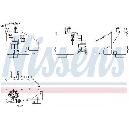 Expansietank, koeling Expansietank met niveausensor MERCEDES C CL203 C T-MODEL S203 C W203 CLC CL203 CLK A209 CLK C209 05.00-06.11 NISSENS NIS 996264