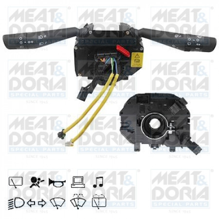 Commutatore piantone sterzo Commutatore combinato sotto volante Comando clacson computer radiocomando Indicatori luminosi tergicristallo ABARTH GRANDE PUNTO PUNTO FIAT GRANDE PUNTO PUNTO PUNTO EVO 06.05- MEAT & DORIA MD23001