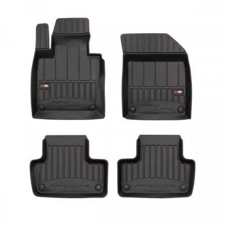 Rubberen vloermattenset Vloermatten TPE 4 stuks kanalen proLine 3D voor/achter set kleur zwart VOLVO XC60 II 03.17- SUV FROGUM FRG 3D407848