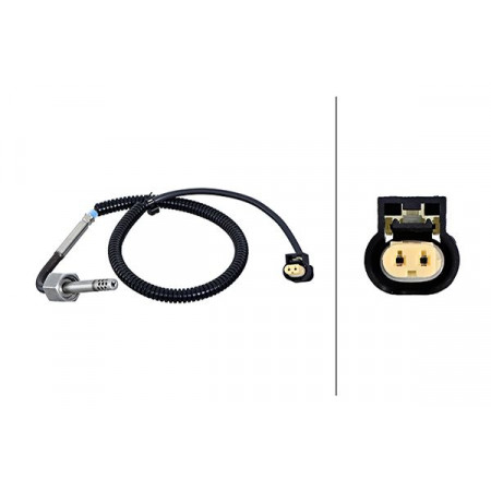 Capteur, température des gaz Sonde de température des gaz d'échappement après DPF MERCEDES GL X164 GLE C292 GLE W166 GLS X166 M W164 M W166 2.2D/3.0D/4.0D 07.05-10.19 HELLA 6PT010 376-431