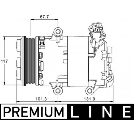 Compressor, ar condicionado Compressor de ar condicionado FORD GALAXY II MONDEO IV S-MAX LAND ROVER FREELANDER 2 2.2D 10.06-06.15 MAHLE ACP 1330 000P