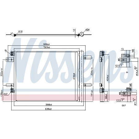 Condensor, airconditioning Condensor airco met droger aluminium CITROEN C4 GRAND PICASSO II C4 PICASSO II C5 AIRCROSS JUMPY III SPACETOURER OPEL GRANDLAND / GRANDLAND X GRANDLAND X PEUGEOT 3008 1.2-2.0D 02.13- NISSENS NIS 941091