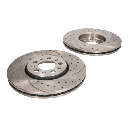 Hocheffiziente Bremsscheibe SPEEDMAX, belüftet, gelocht, vorne, L/R, Außendurchmesser 288 mm, Dicke 25 mm, 2 Stück, AUDI A1 A3 SEAT ALTEA CORDOBA IBIZA III 1.2-2.8 09.96- SPEEDMAX 5201-01-0777PTUOTUV