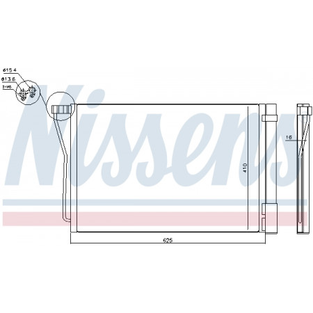 Condensor, airconditioning Airco condensor met droger BMW 5 F10 6 F12 6 F13 6 GRAN COUPE F06 4.4 09.11-10.18 NISSENS NIS 940418