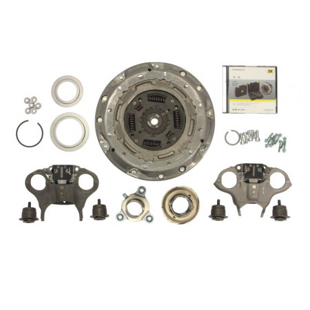Kit d'embrayage Kit d'embrayage double disque avec roulement Avec couvercle d'embrayage Avec levier de cylindre d'embrayage récepteur Avec plateau de pression avec roulement Transmission à double embrayage FORD B-MAX 1.5/1.6/2.0 LUK 