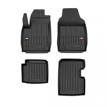 Set covorase cauciuc Floor mats TPE 4 pcs ducts proLine 3D front/rear set colour neagra FIAT 500E 10.20- Hatchback version: Hybrid FROGUM FRG 3D426696
