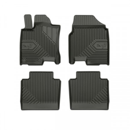 Jeu de tapis en caoutchouc Tapis de sol TPE 4 pcs conduits No. 77 ensemble avant/arrière couleur noir NISSAN QASHQAI I 11.06-04.14 FROGUM FRG77407268