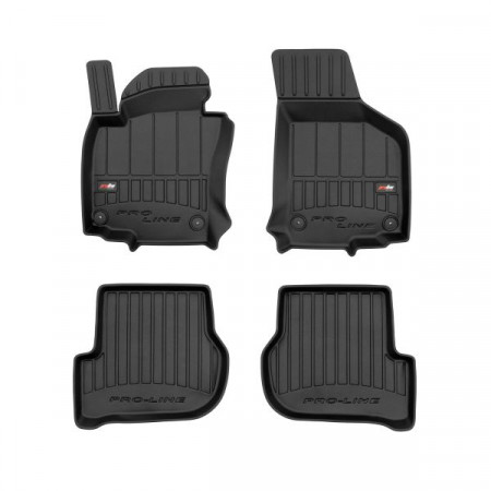 Gummi-Fußmatten-Set Fußmatten TPE 4-tlg. Kanäle ProLine 3D-Set Farbe Schwarz VW GOLF V JETTA III 10.03-10.10 Schrägheck / Limousine / Kombi FROGUM FRG 3D407008