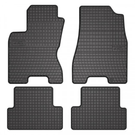 Set covorase cauciuc Floor mats Rubber 4 pcs BASIC front/rear set colour neagra NISSAN X-TRAIL II 06.07-11.13 SUV FROGUM MMT A040 0455
