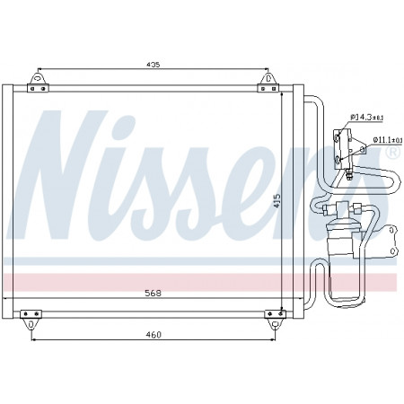Condensator, climatizare Nissens 77 01 205 918 condensator Renault Safrane II hatchback 98 010 - 01 / 98&gt; NISSENS NIS 94440