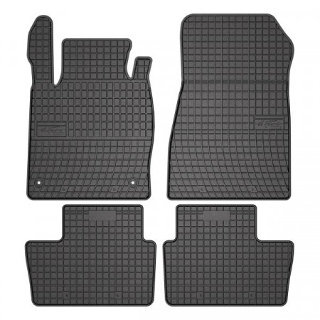 Serie tappetini in gomma set 4 pezzi BASIC anteriori/posteriori colore nero NISSAN JUKE 08.19- FROGUM MMT A040 410763
