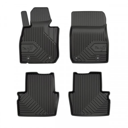 Satz Gummimatten Fußmatten TPE 4 Stk. Kanäle Nr. 77 Satz vorne/hinten Farbe schwarz MAZDA CX-3 02.15- FROGUM FRG77408326