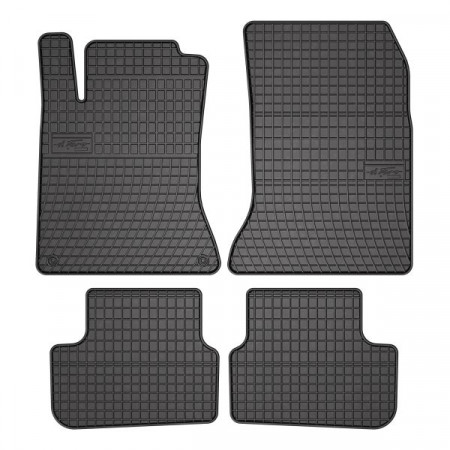 Conjunto de tapetes de borracha 4 peças Conjunto dianteiro/traseiro BASIC cor preto MERCEDES A W176 CLA C117 CLA SHOOTING BRAKE X117 06.12-03.19 Coupe / Liftback FROGUM MMT A040 0782