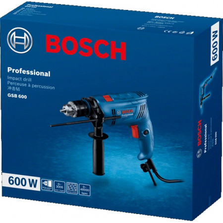 Perceuse et visseuse Alimentation à percussion : alimentation GSB 600 PROFESSIONAL puissance nominale : 600W type de montage : ZUW BOSCH 0 601 1A0 320