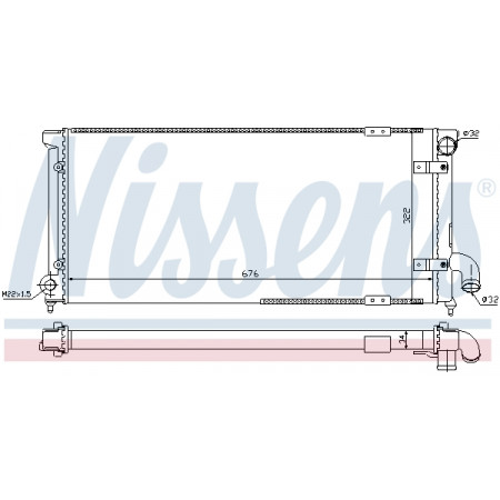 Radiateur, motorkoeling Motorradiator SEAT TOLEDO I 1.6-2.0 NISSENS NIS 63989