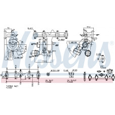 Nieuwe turbocompressor met pakkingset past op FORD GALAXY I SEAT ALHAMBRA CORDOBA IBIZA III SKODA FABIA VW POLO SHARAN 19D 0202 0310 NISSENS 93124