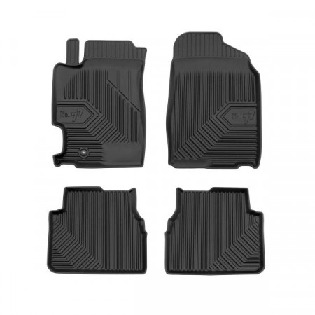 Conjunto de tapetes de borracha Tapetes Condutas TPE No. 77 cor preto MAZDA 6 01.02-07.13 FROGUM FRG77408203
