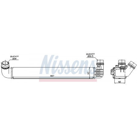 Ladeluftkühler, Kompressor Ladeluftkühler RENAULT FLUENCE 1.5D/1.6/2.0 02.10- NISSENS NIS 96569