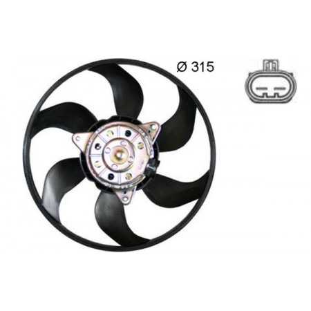 Ventilator, radiator Ventilator radiator CADILLAC BLS OPEL SIGNUM VECTRA B VECTRA C VECTRA C GTS SAAB 9-3 9-3X 1.8-3.2 09.00- MAHLE CFF 382 000S