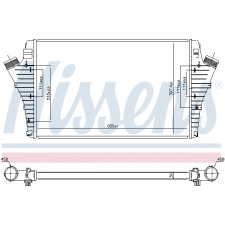 Intercooler, compressor Intercooler CADILLAC BLS FIAT CROMA OPEL SIGNUM VECTRA C VECTRA C GTS SAAB 9-3 1.9D 04.04- NISSENS NIS 96647