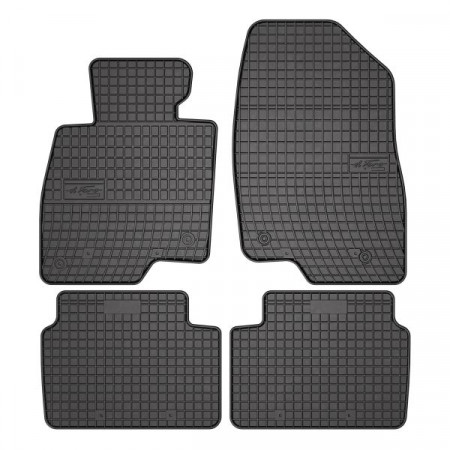 Set covorase cauciuc Floor mats Rubber 4 pcs BASIC front/rear set colour neagra MAZDA 3 07.13-05.19 Liftback FROGUM MMT A040 0862