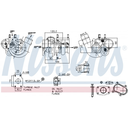 Turbocharger New IVECO DAILY IV DAILY V DAILY VI 2.3D 05.06- NISSENS NIS 93473