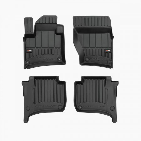 Jeu de tapis de sol en caoutchouc Tapis de sol TPE 4 pcs conduits proLine 3D jeu avant/arrière couleur noir PORSCHE CAYENNE VW TOUAREG 01.10- SUV FROGUM FRG 3D407671