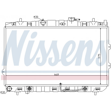 Kühler, Motorkühlung Motorkühler Automatik KIA CERATO I 1.6/2.0 NISSENS NIS 66649