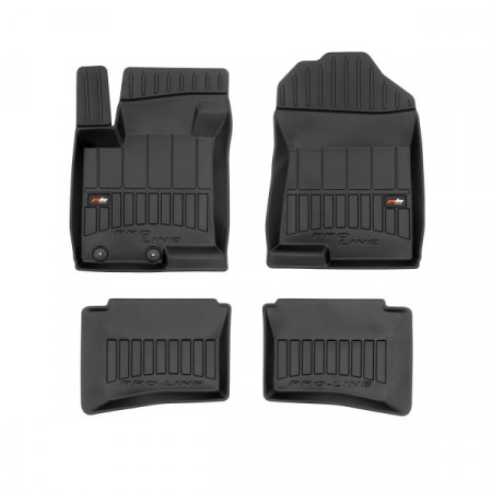 Rubber floor mats set Floor mats TPE 4 pcs ducts proLine 3D front/rear set color black HYUNDAI BAYON I20 III 08.20- Liftback / SUV version: Hybrid / Standard FROGUM FRG 3D425828