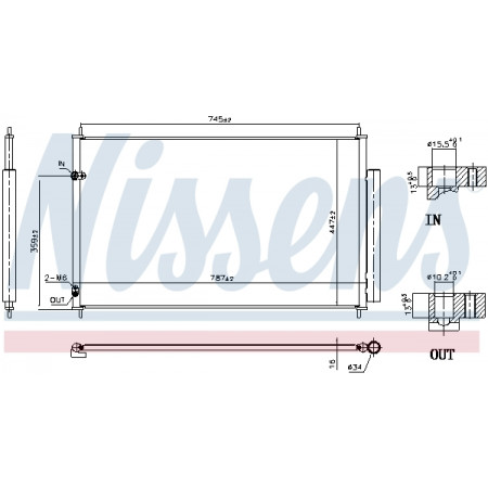 Condensator, climatizare A/C condenser with dryer ACURA MDX 3.7 10.06-04.13 NISSENS NIS 940842