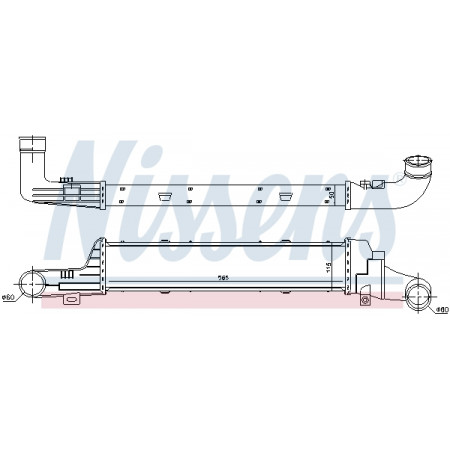 Intercooler, compressore Nissens 210 500 18 00 Intercooler PB W210 E 250 TD 03/97- NISSENS NIS 96861