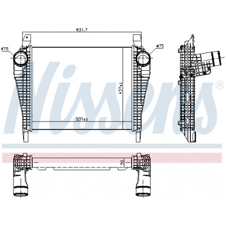 Intercooler, compresor intercooler IVECO EUROCARGO I-III EUROCARGO IV EUROCARGO V MAGIRUS F4AE0681A-F4GFE601A 09.00- NISSENS NIS 97064