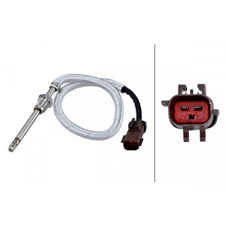 Capteur, température des gaz Sonde de température des gaz d'échappement après dpf CHRYSLER 300C JEEP GRAND CHEROKEE GRAND CHEROKEE IV 3.0D 01.11- HELLA 6PT010 376-501