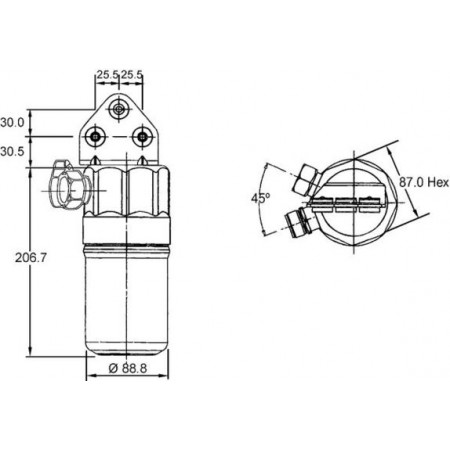Uscator,aer conditionat Air conditioning drier AUDI A6 C5 ALLROAD C5 1.9D-4.2 12.97-08.05 MAHLE AD 187 000S