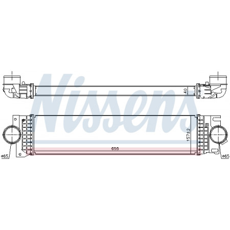 Ladeluftkühler, Kompressor Ladeluftkühler FORD MONDEO V 1.0 02.15- NISSENS NIS 961235