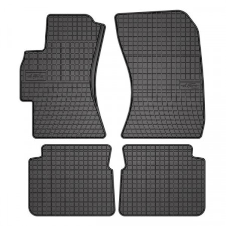 Conjunto de tapetes de borracha 4 peças conjunto dianteiro/traseiro BASIC cor preto SUBARU FORESTER LEGACY V OUTBACK 09.09- Limousine / Station wagon / SUV FROGUM MMT A040 0892