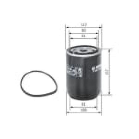 Brandstoffilter DAF 65 65 CF 75 CF 85 85 CF 95 95 XF CF 65 XF 95 MERCEDES CONECTO O 345 SCANIA 4 PGRT VOLVO B10 B12 FH12 FL6 FM FM10 CE136C-XF355M 09.85- BOSCH F 026 402 025