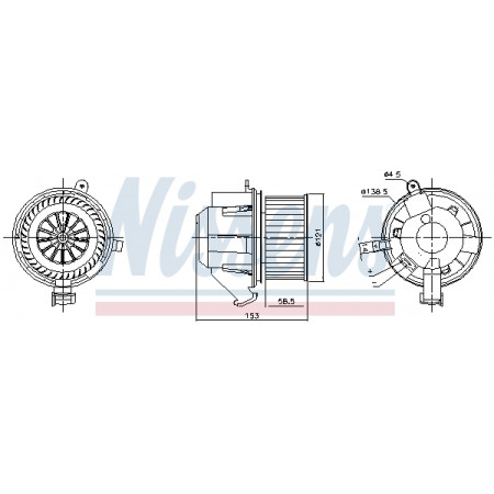 Ventilador, habitáculo Soplador de aire SMART FORFOUR FORTWO 0.9/1.0/Eléctrico 07.14- NISSENS NIS 87607