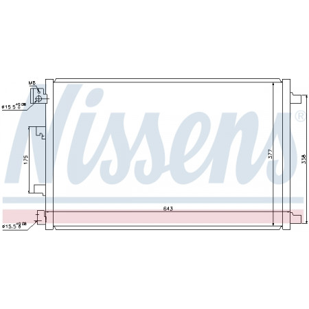 Condensator, climatizare Nissens Radiator Nissan Qashqai 1.6 aer 07 - NISSENS NIS 940038